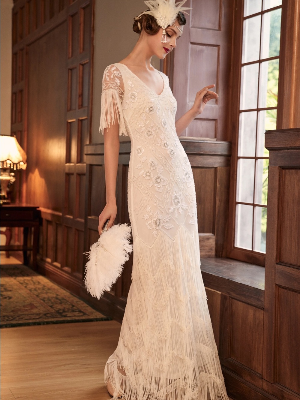 Flowery Multi-Layer Maxi Mermaid Dress 1920’s